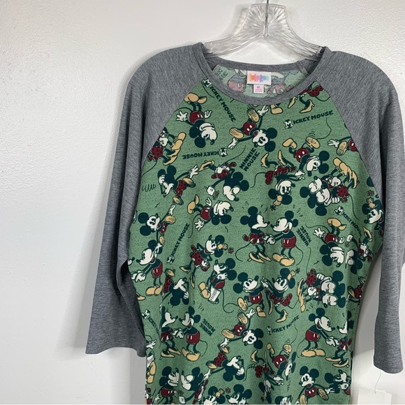 NWT Disney x LuLaRoe Green Mickey and Minnie Mouse Randy Baseball TShirt‎ 3/4 - Picture 3 of 7